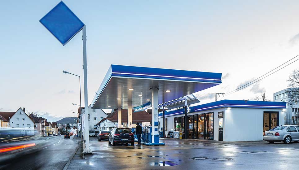 Video surveillance from ABUS provides security at the petrol station in Aalen. © ABUS