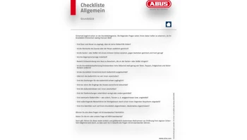 Checkliste – Grundstück © ABUS