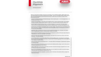 Checkliste – Kindersicherheit © ABUS