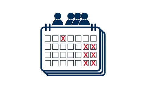 User groups and locking plan icon: simple annual planning