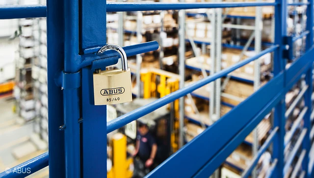 Our padlocks help to secure your goods and merchandise © ABUS